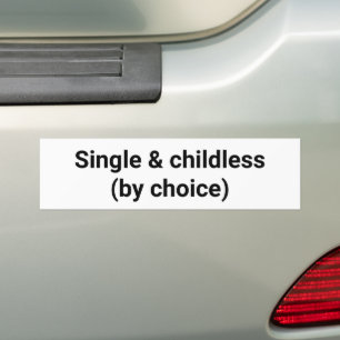 Autocollant De Voiture Simple et sans enfant par choix minimaliste blanc