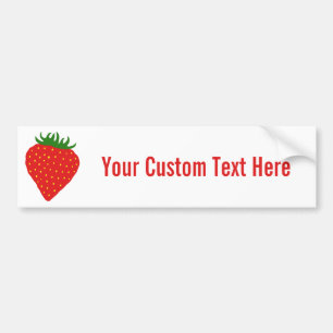 Autocollant De Voiture Simply Strawberry Bumpersticker personnalisé