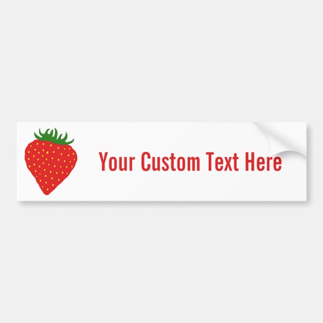 Autocollant De Voiture Simply Strawberry Bumpersticker personnalisé (Devant)