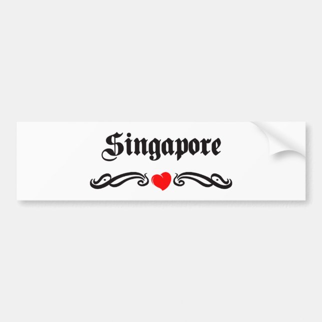 Autocollant De Voiture Singapour (Devant)