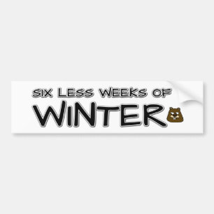Autocollant De Voiture Six semaines de moins d'hiver
