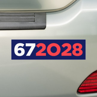 Autocollant De Voiture Six Seven 67 for President 2028 Funny