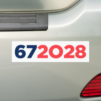 Autocollant De Voiture Six Seven 67 for President 2028 Funny