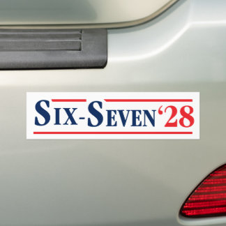 Autocollant De Voiture Six Seven President 67 Vote Six-Seven 2028 Funny