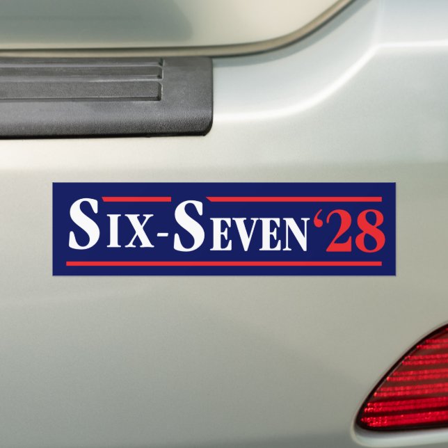 Autocollant De Voiture Six Seven President 67 Vote Six-Seven 2028 Funny (En voiture)