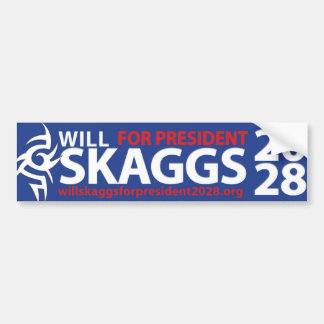 Autocollant De Voiture Skaggs pour le président l'adhésif pour pare-chocs