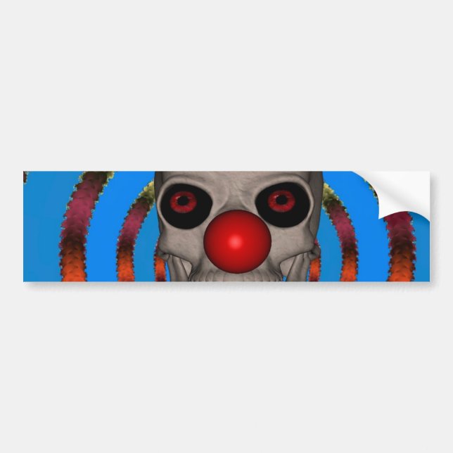 Autocollant De Voiture Skeleton Clown (Devant)