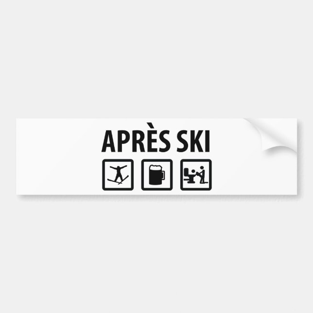 Autocollant De Voiture ski d'Apres (Devant)