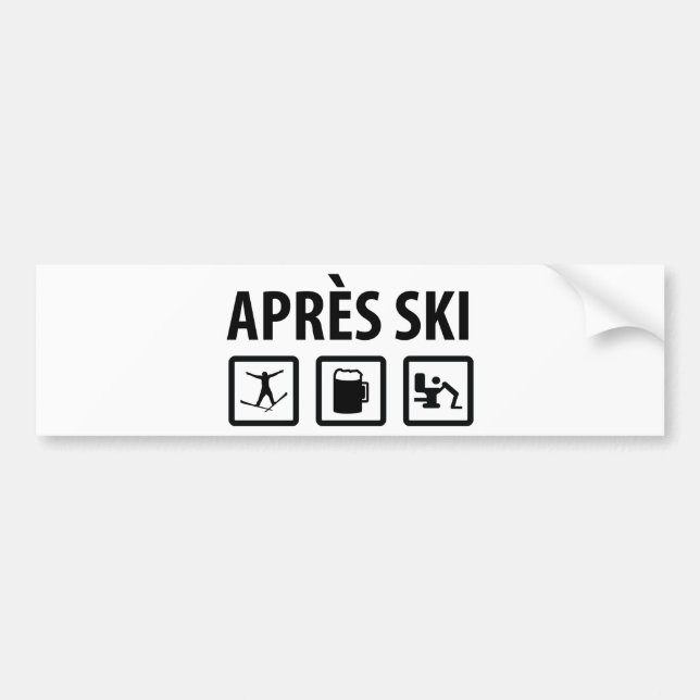 Autocollant De Voiture ski d'Apres (Devant)