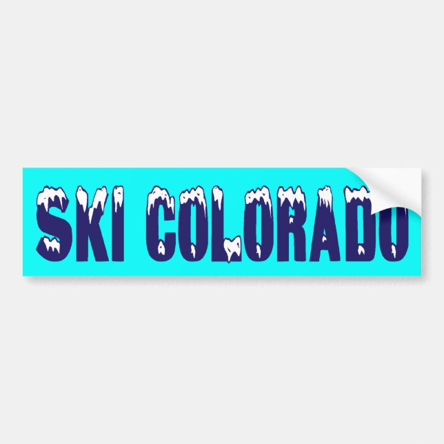 AUTOCOLLANT DE VOITURE SKI LE COLORADO (Devant)