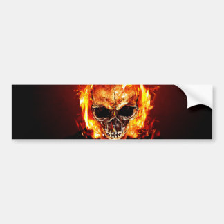 Autocollant De Voiture Skull on fire