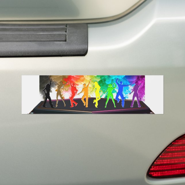 Autocollant De Voiture SlipperyJoe's Dancing Pride Shadows cadeaux gay ar (En voiture)