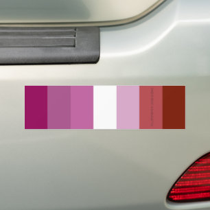Autocollant De Voiture SlipperyJoe's lesbian pride flag feminine communit