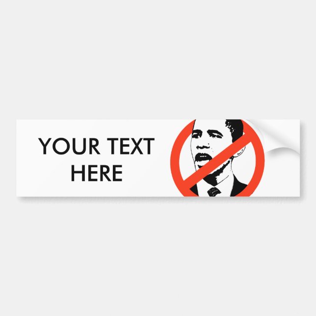 AUTOCOLLANT DE VOITURE SLOGANS CUSTOMISÉS D'OBAMA (Devant)