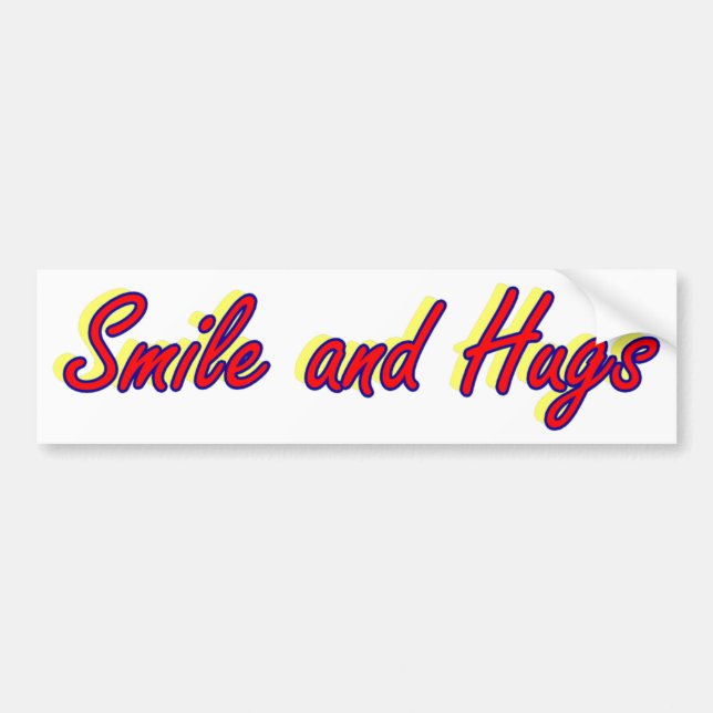 Autocollant De Voiture Smile and Hugs (Devant)