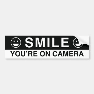 Autocollant De Voiture Smile You’re On Camera