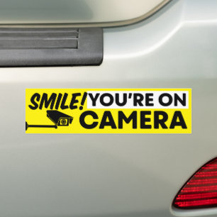 Autocollant De Voiture Smile You're On Surveillance Security Camera