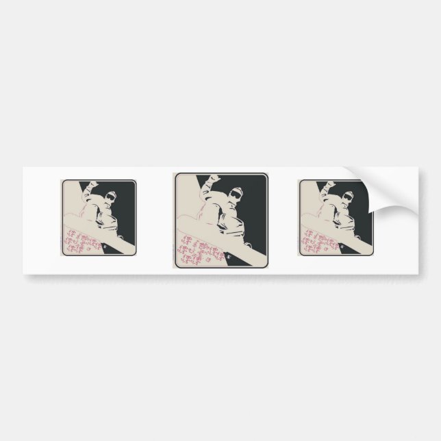 Autocollant De Voiture Snowboard/Pop Art (Devant)
