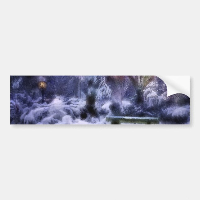 Autocollant De Voiture Snowy Forest Winter (Devant)