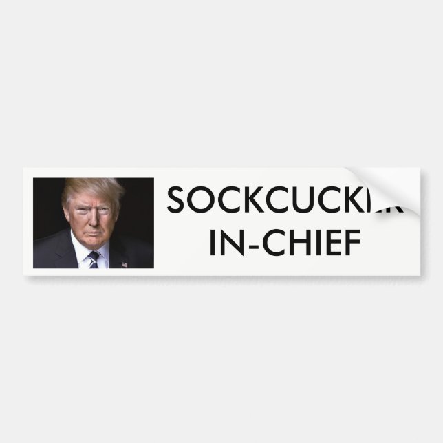 Autocollant De Voiture "SockCucker en" atout en chef d'anti-Donald (Devant)