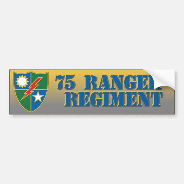 Autocollant De Voiture soixante-quinzième Régiment de Rangers (Devant)