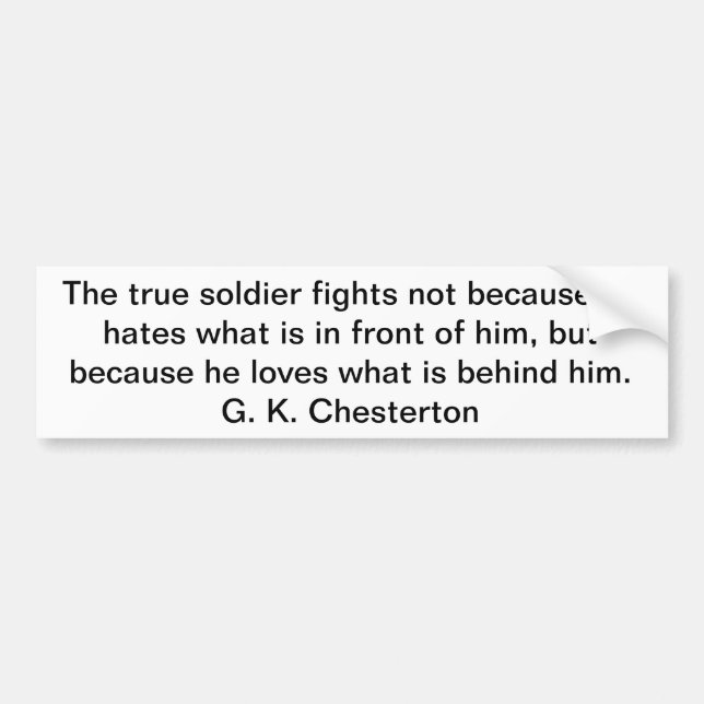 Autocollant De Voiture Soldat vrai (Devant)