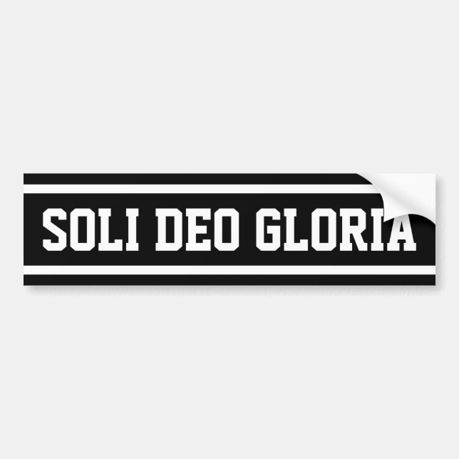 Autocollant De Voiture Soli Deo Gloria (Devant)