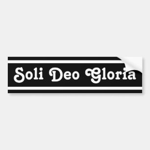 Autocollant De Voiture Soli Deo Gloria