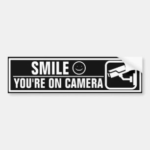 Autocollant De Voiture Souriez, vous êtes filmé