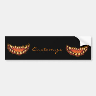 Autocollant De Voiture Sourire effrayant Jack olantern Thunder_Cove