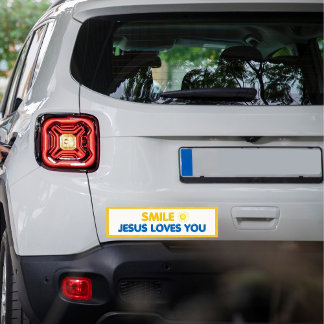 Autocollant De Voiture Sourire – Jésus vous aime | Foi chrétienne