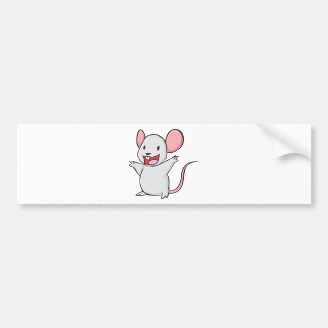 Autocollant De Voiture Souris mignonne (Devant)