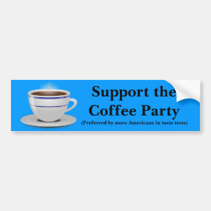 Autocollant De Voiture Soutenez la partie de café