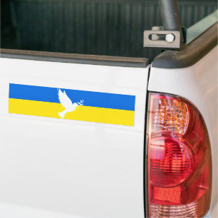 Autocollant De Voiture Soutenez l'Ukraine Sticker Peace Dove Freedom