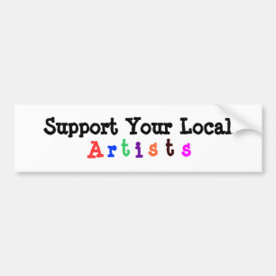 Autocollant De Voiture Soutenez votre adhésif pour pare-chocs local