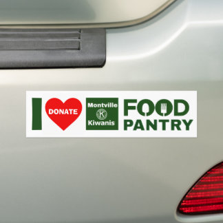 Autocollant De Voiture Soutenir la banque alimentaire Montville Kiwanis
