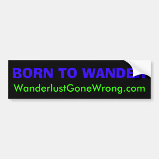 Autocollant De Voiture SOUTENU POUR ERRER, WanderlustGoneWrong.com