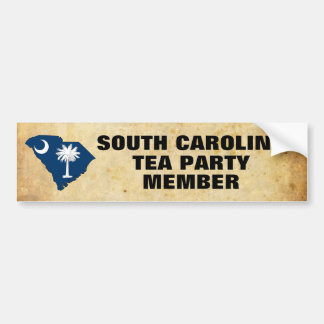 AUTOCOLLANT DE VOITURE SOUTH CAROLINA TEA PARTI