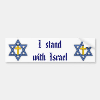 Autocollant De Voiture Soutien juif chrétien de l'Israël