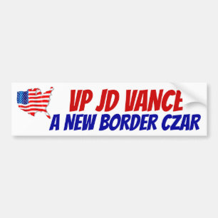 Autocollant De Voiture SOUTIENS VP JD VANCE A NEW BORDER CZAR USA! Drapea