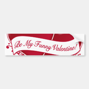 Autocollant De Voiture Soyez mon Valentine drôle ! Coeurs rouges