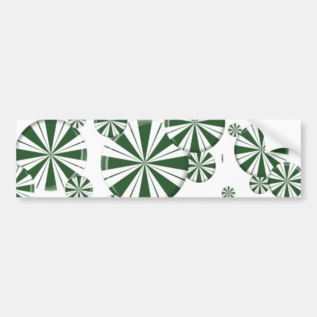 Autocollant De Voiture Spearmint Stripe (Devant)