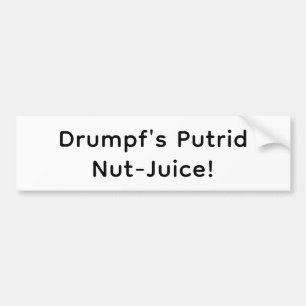 Autocollant De Voiture Splash-Art de Drumpf's Nut-Juice par Artjunkhaus H