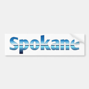 Autocollant De Voiture Spokane WA Blue