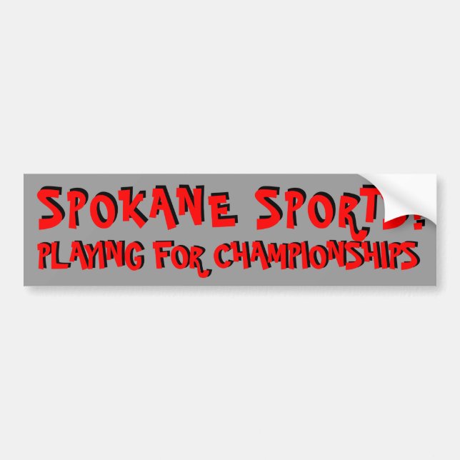 Autocollant De Voiture Sports de Spokane jouant pour des championnats (Devant)