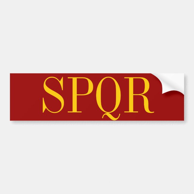 AUTOCOLLANT DE VOITURE SPQR (Devant)