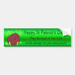 Autocollant De Voiture Spudman Paddy St Patrick's Day bumper sticker