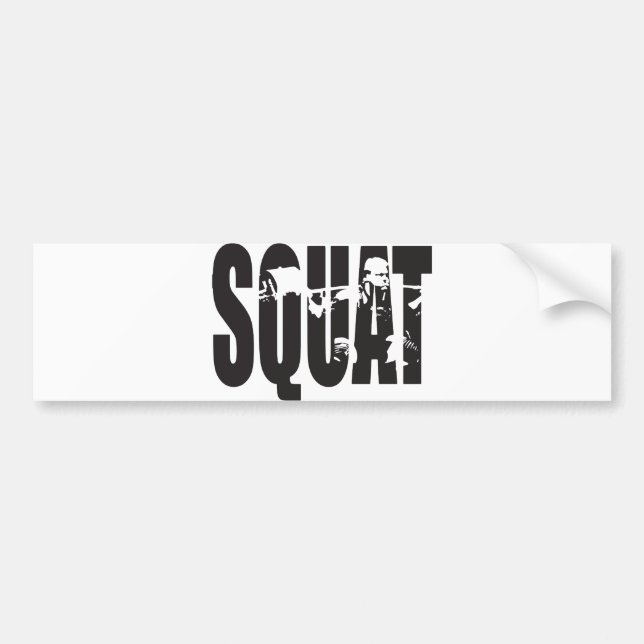 Autocollant De Voiture Squat - Motivation Gym (Devant)