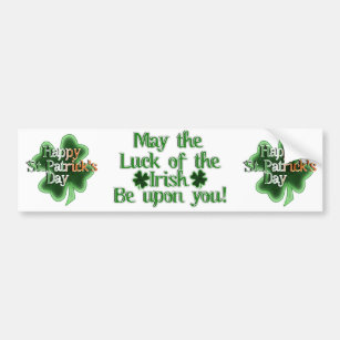 Autocollant De Voiture St. Patrick's Day Four Leaf Clover