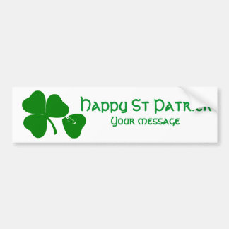 Autocollant De Voiture St Patrick's Day - Obtenez Lucky 3 + 1 feuilles =